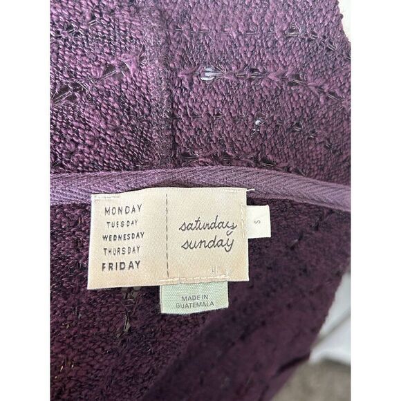 Anthropologie Saturday Sunday Purple Cardigan Sweater With Pockets Size S - Picture 9 of 9